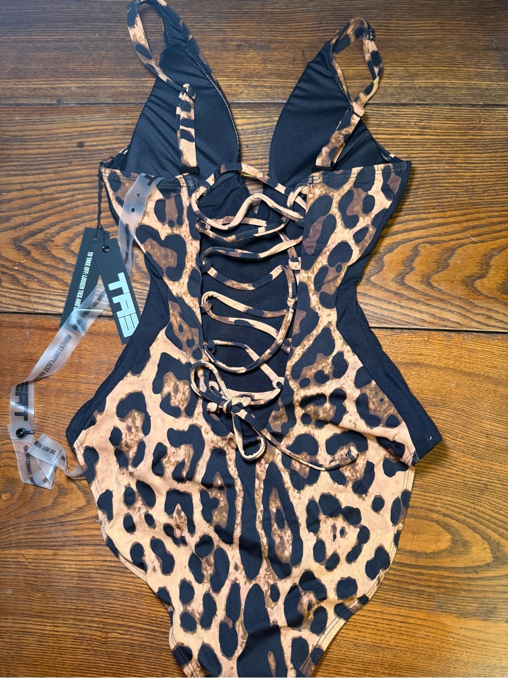 Ta3 Plungey Triangle- contour symmetric leopard-XS Reg/Long - Picture 2 of 4
